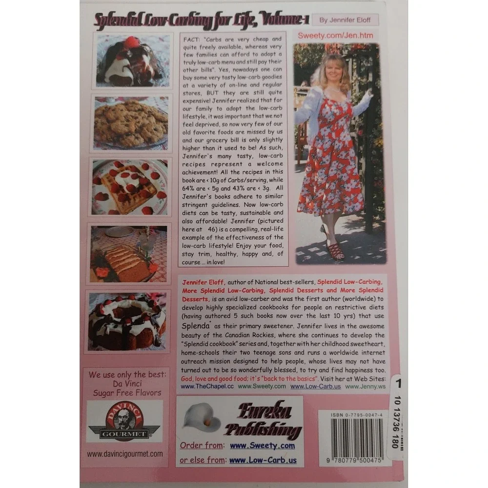 LOT of 3: Splendid low-carbing cookbooks By Jennifer Eloff